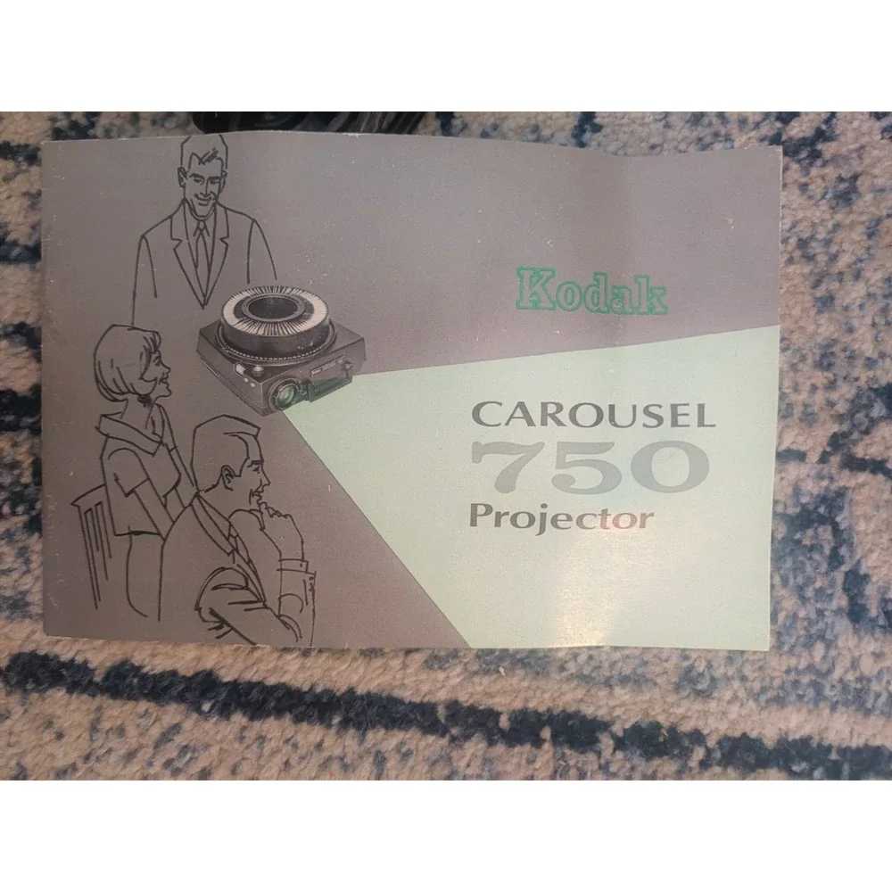 Kodak Carousel 750 Slide Projector Vintage Ektanar Lens‎ Original Box Manual GE